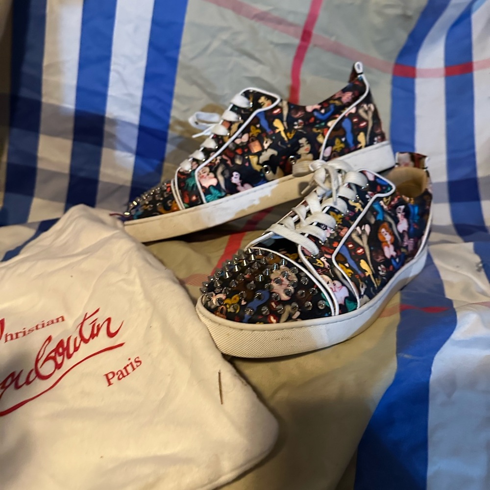 Christian Louboutin Multicolor Studded Sneakers - Picture 10 of 11